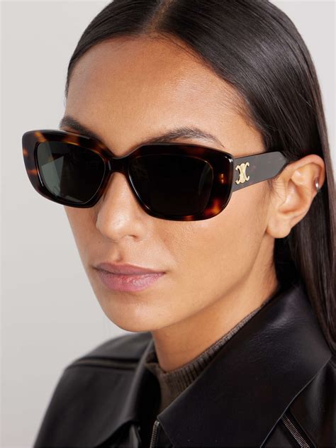 celine triomphe sunglasses 02|TRIOMPHE XL 02 SUNGLASSES IN ACETATE .